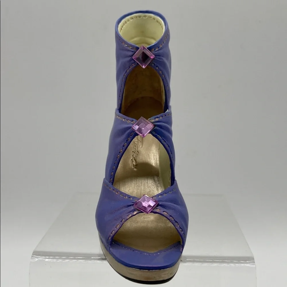 Vintage Just The Right Shoe By Raine Diamond Wrap Lavender Gold
